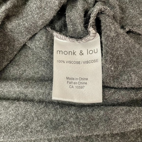Monk & Lou Lightweight Charcoal Grey Thin Strap Tank Top, Size S - Picture 6 of 6